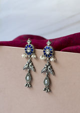 Silver Kundan Earrings