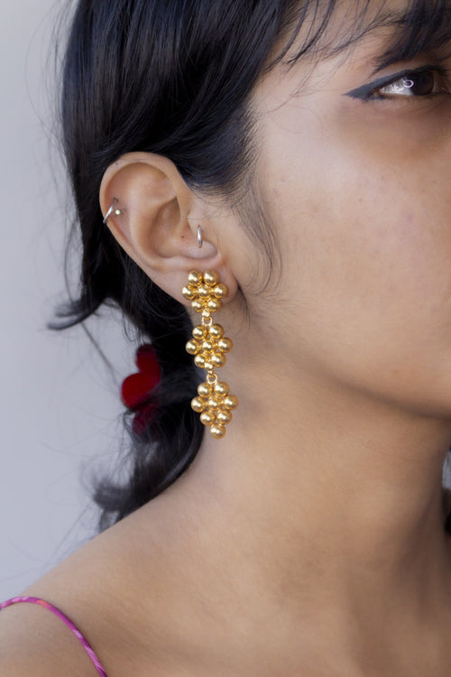 Gold Polished Earrings