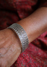 Silver Rava Bangles - Set of 2, Size 2.4