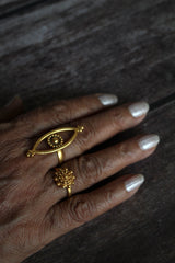Gold Eye Ring